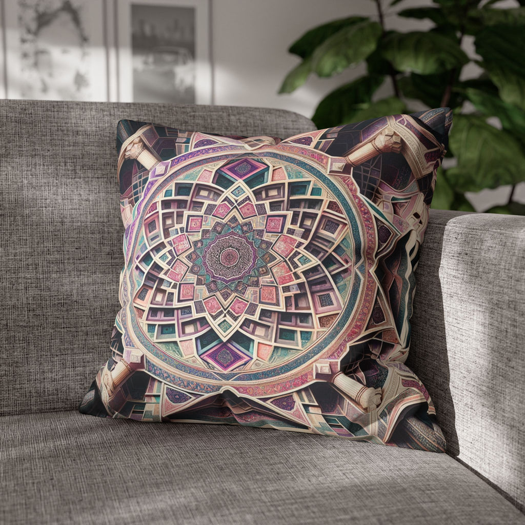 Persian Art (purple-grey) - Suede Square Pillowcase