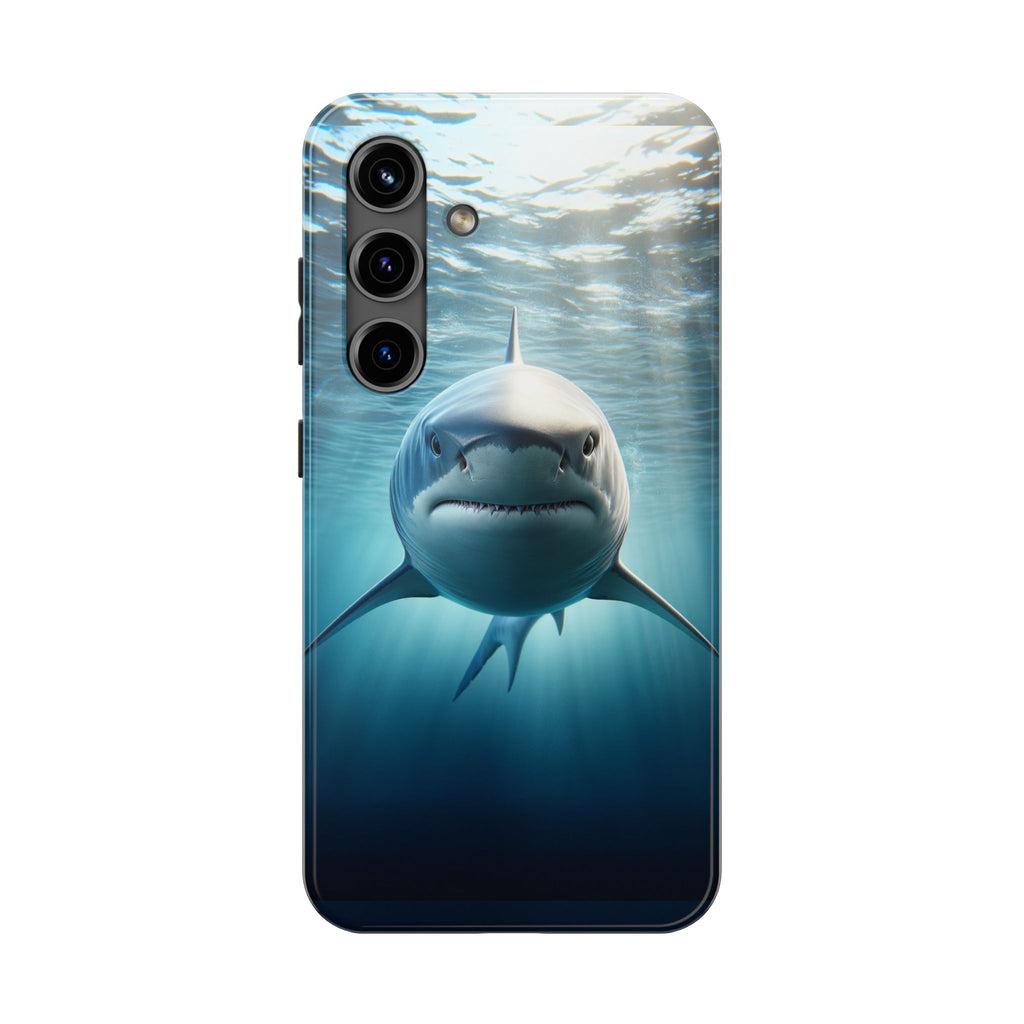 Curious shark - Tough Phone Case