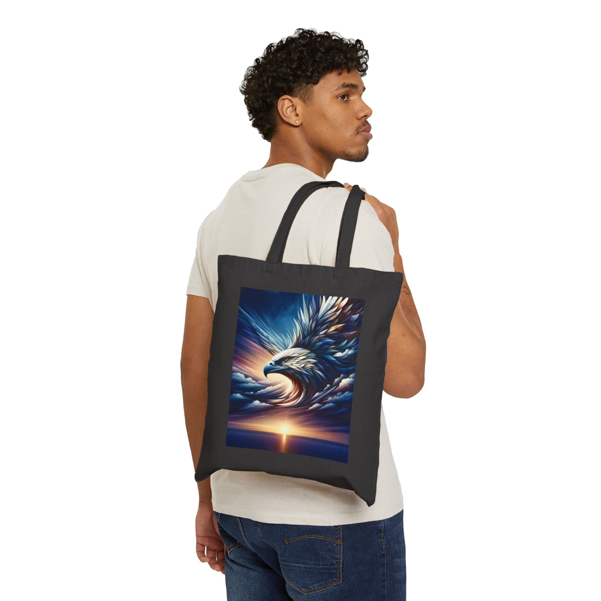 Majestic Eagle in the cloud - Cotton Canvas Tote Bag