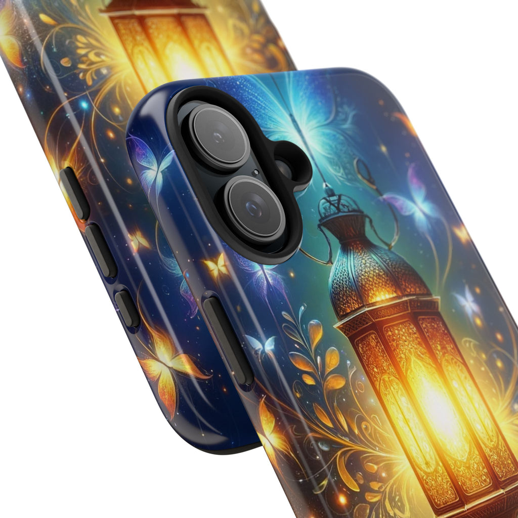 Butterflies around a lamp - Tough Phone Case