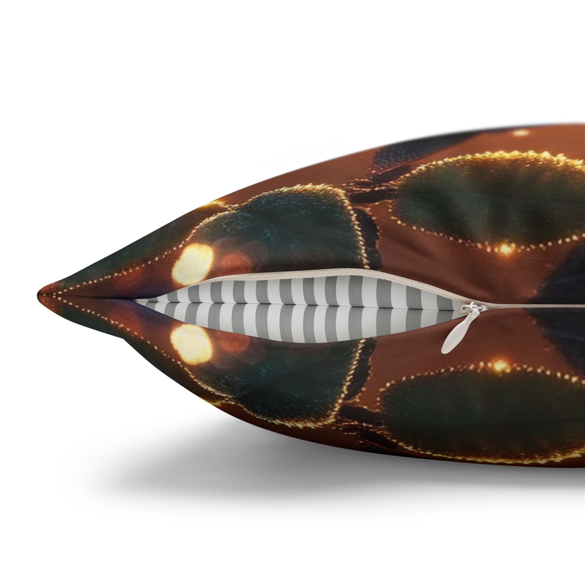 Black flowers in sunset- Suede Square Pillowcase