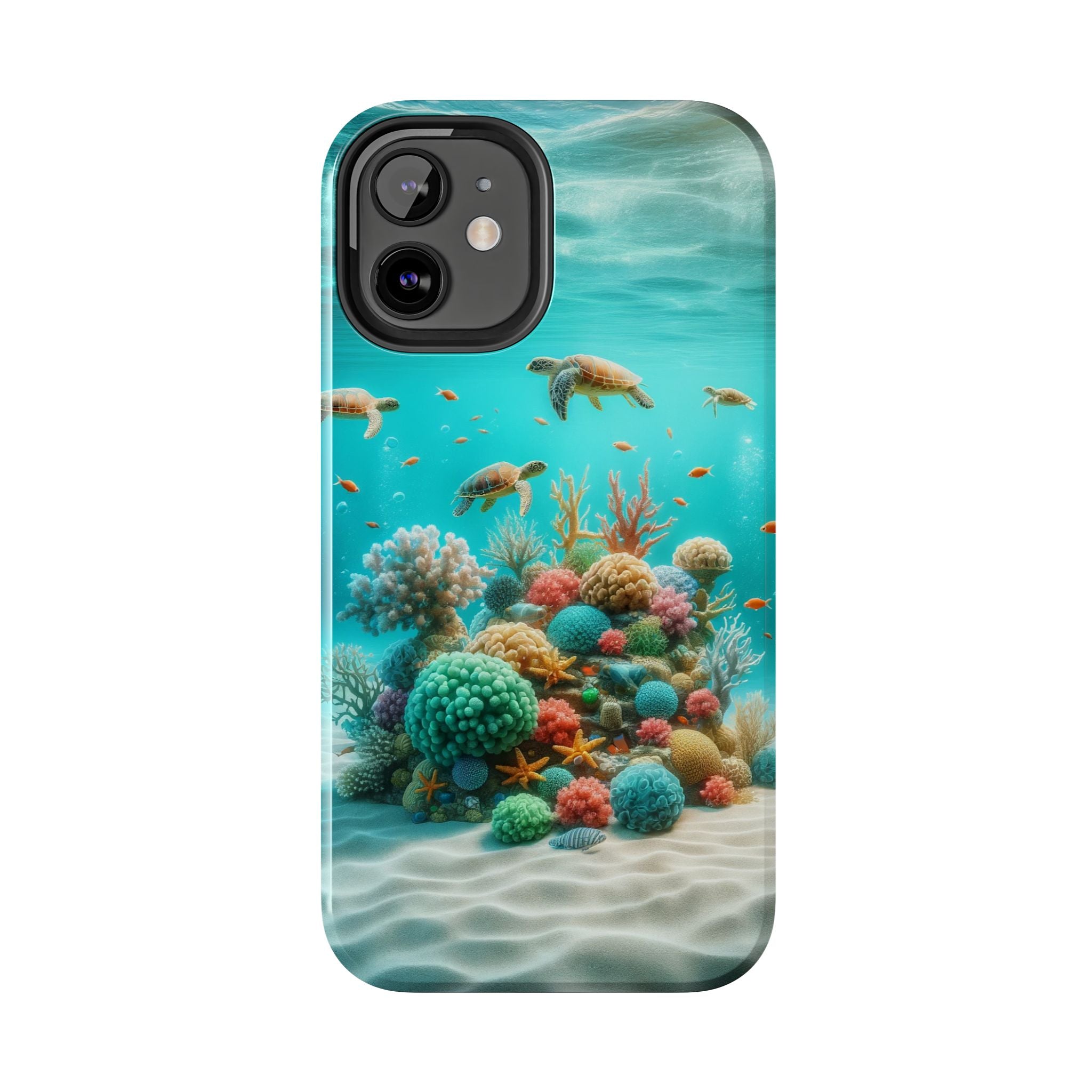 Phone Cases - Turtles on Coral Reef Design