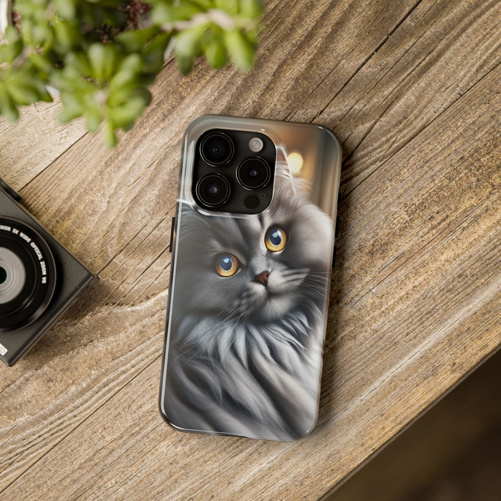 Grey cat - Tough Phone Case