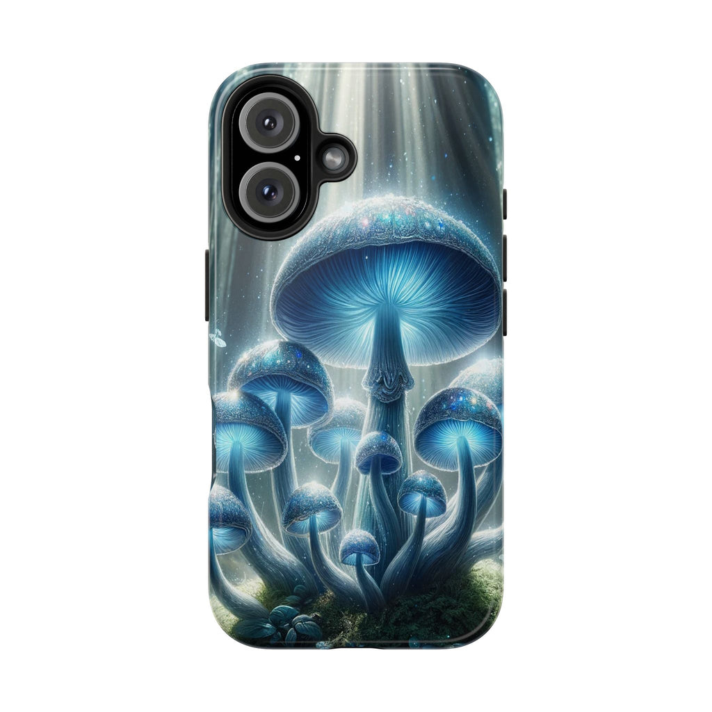 Light blue mushrooms - Tough Phone Case