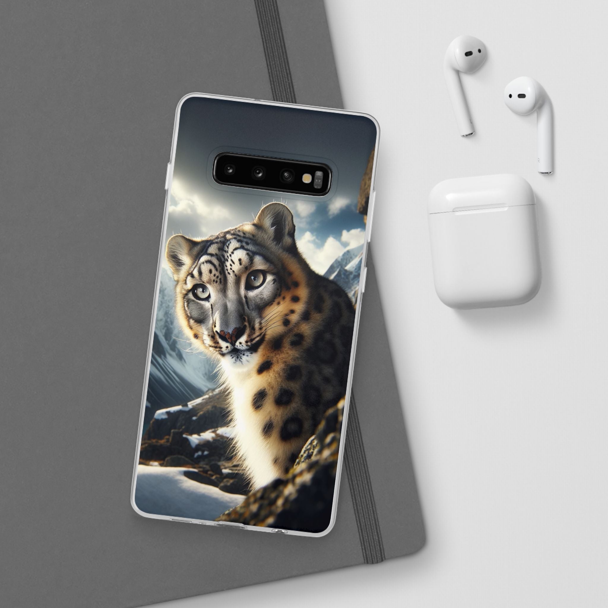 Curious Snow leopard - Flexi Case (Samsung only)