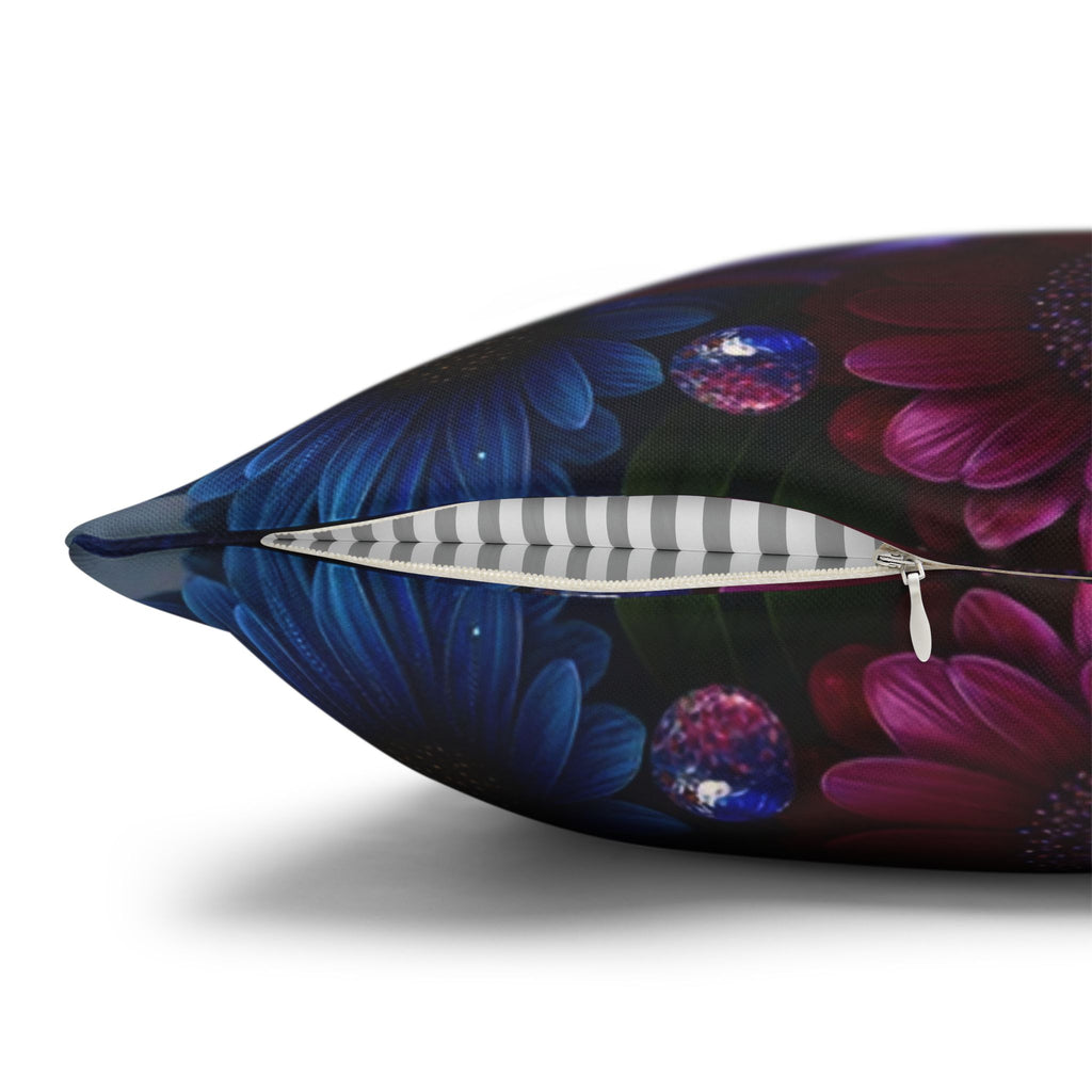 Colourful Bouquet (big flowers) - Polyester Square Pillowcase