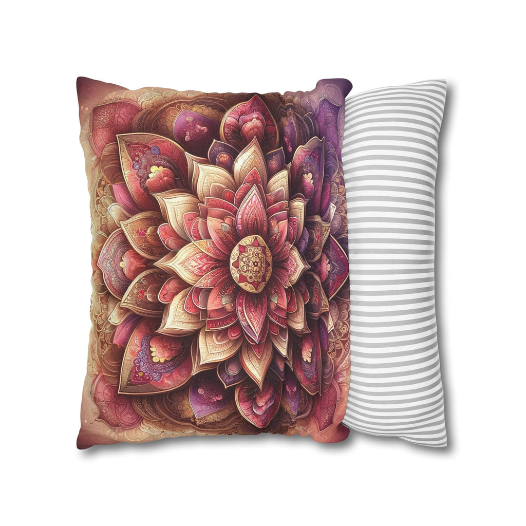 Mandala - Pink design - Spun Polyester Square Pillowcase