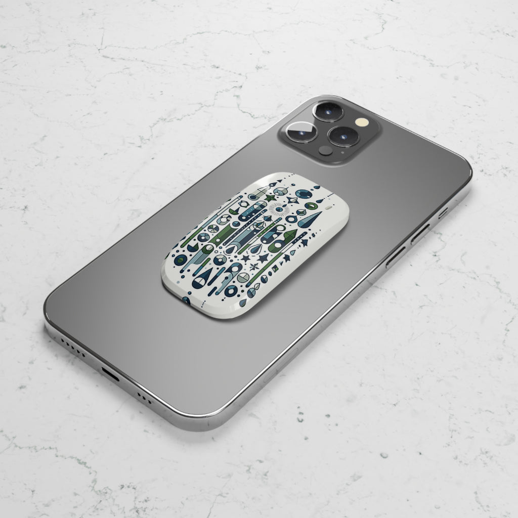 Pattern of triangles and circles - Phone Click-On Grip