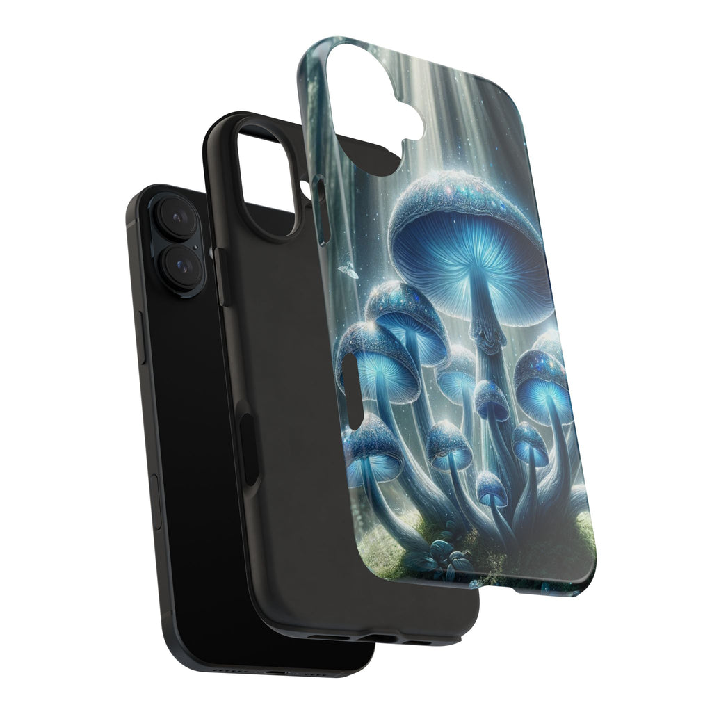 Light blue mushrooms - Tough Phone Case