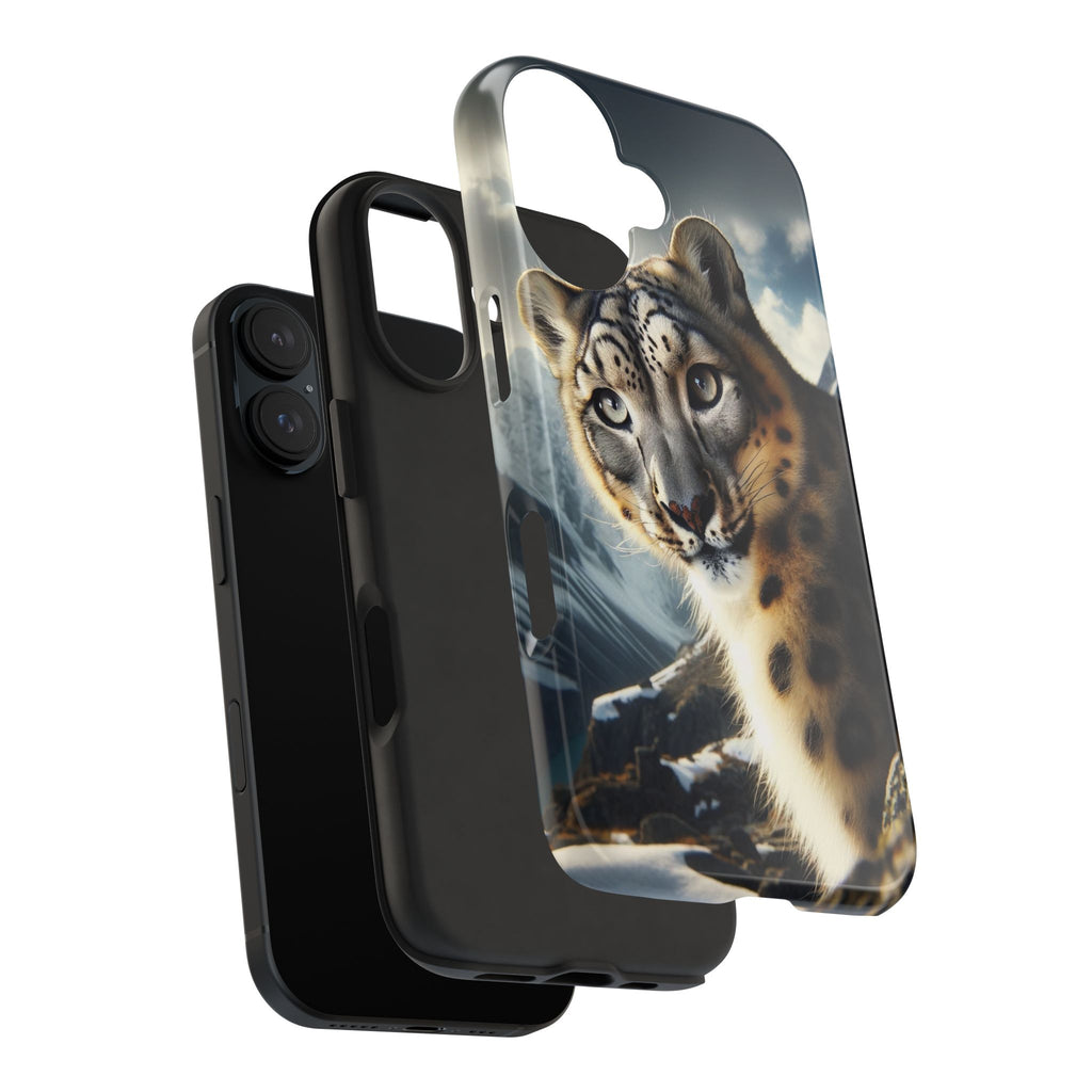 Curious Snow Leopard - Tough Phone Case