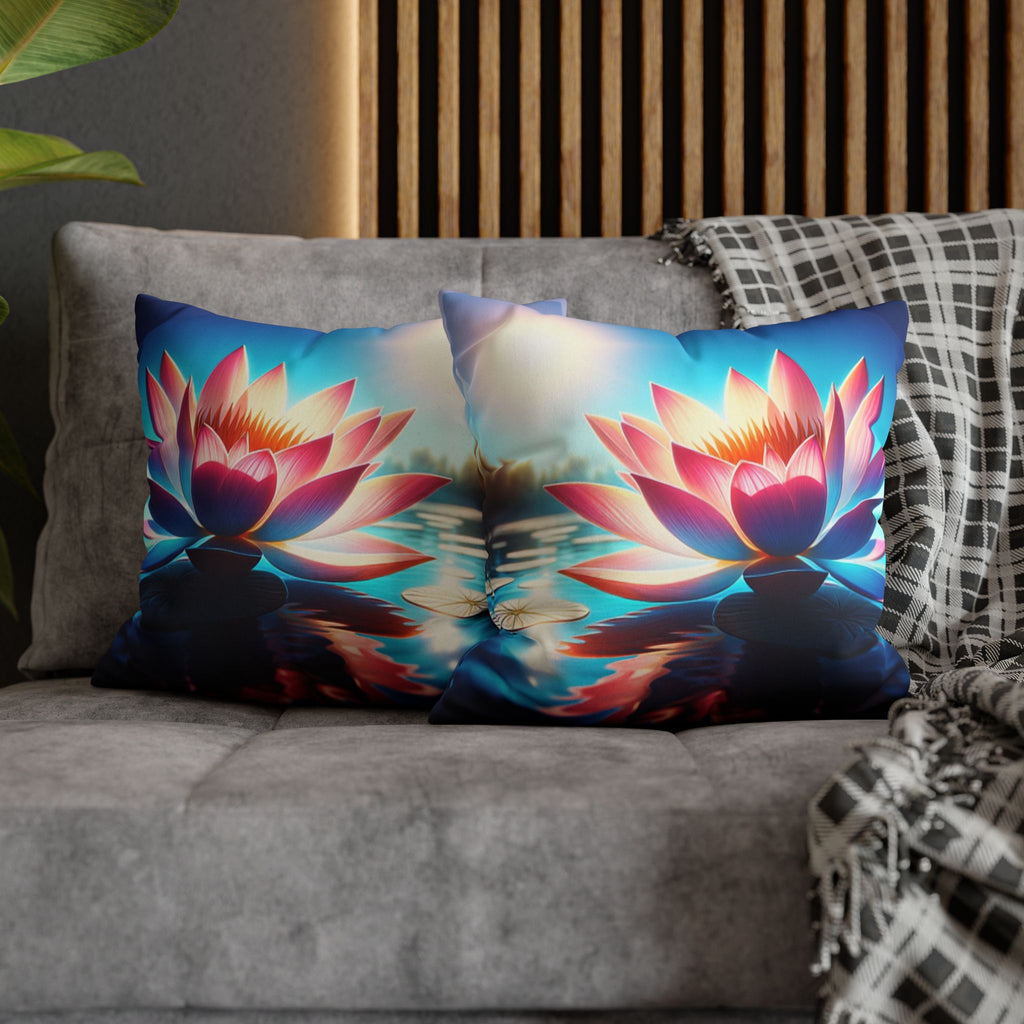 A big lotus flower - Suede Square Pillowcase
