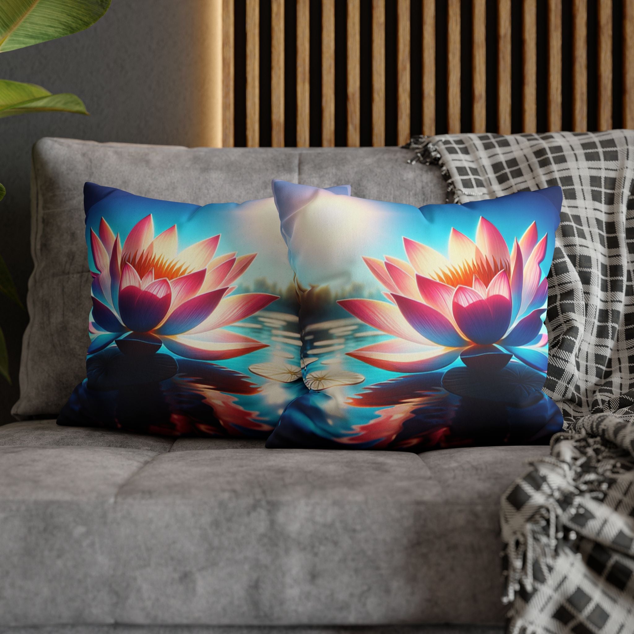 A big lotus flower - Suede Square Pillowcase