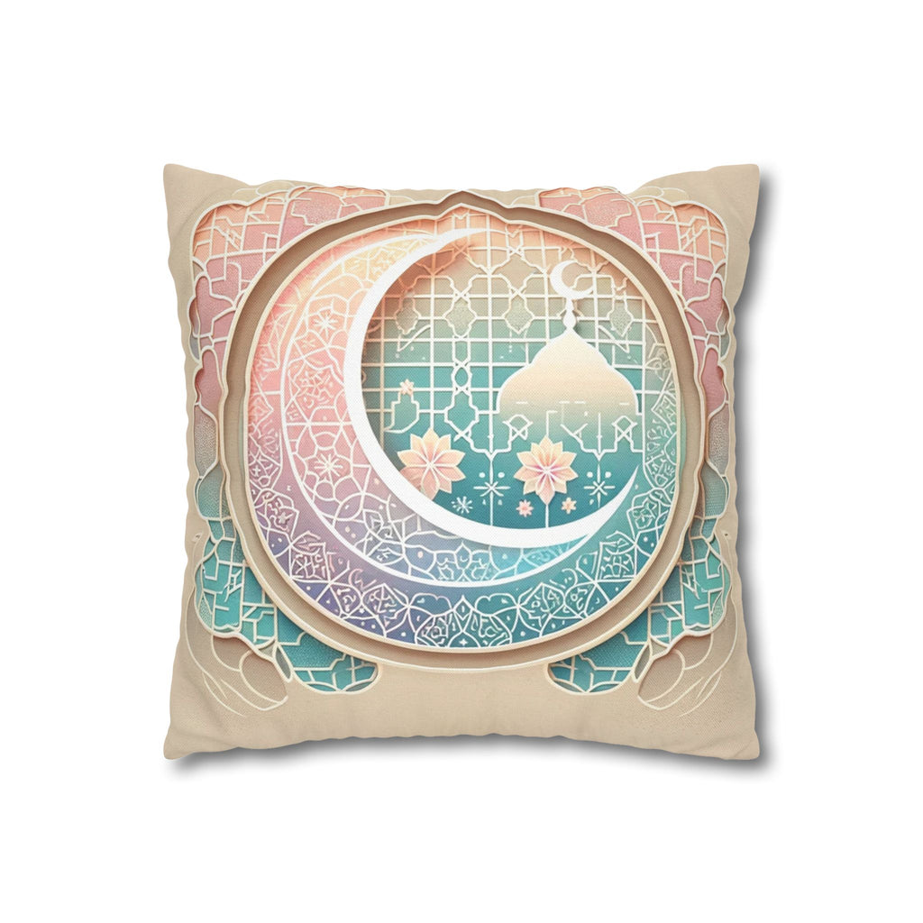 Islamic Art - peach coloured - Polyester Square Pillowcase