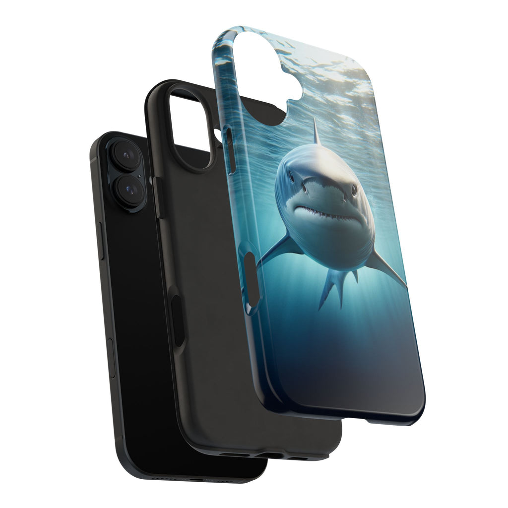 Curious shark - Tough Phone Case
