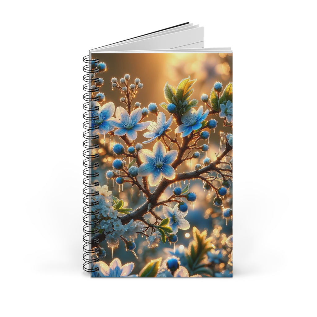 Blue white flowers (4) - Spiral Journal