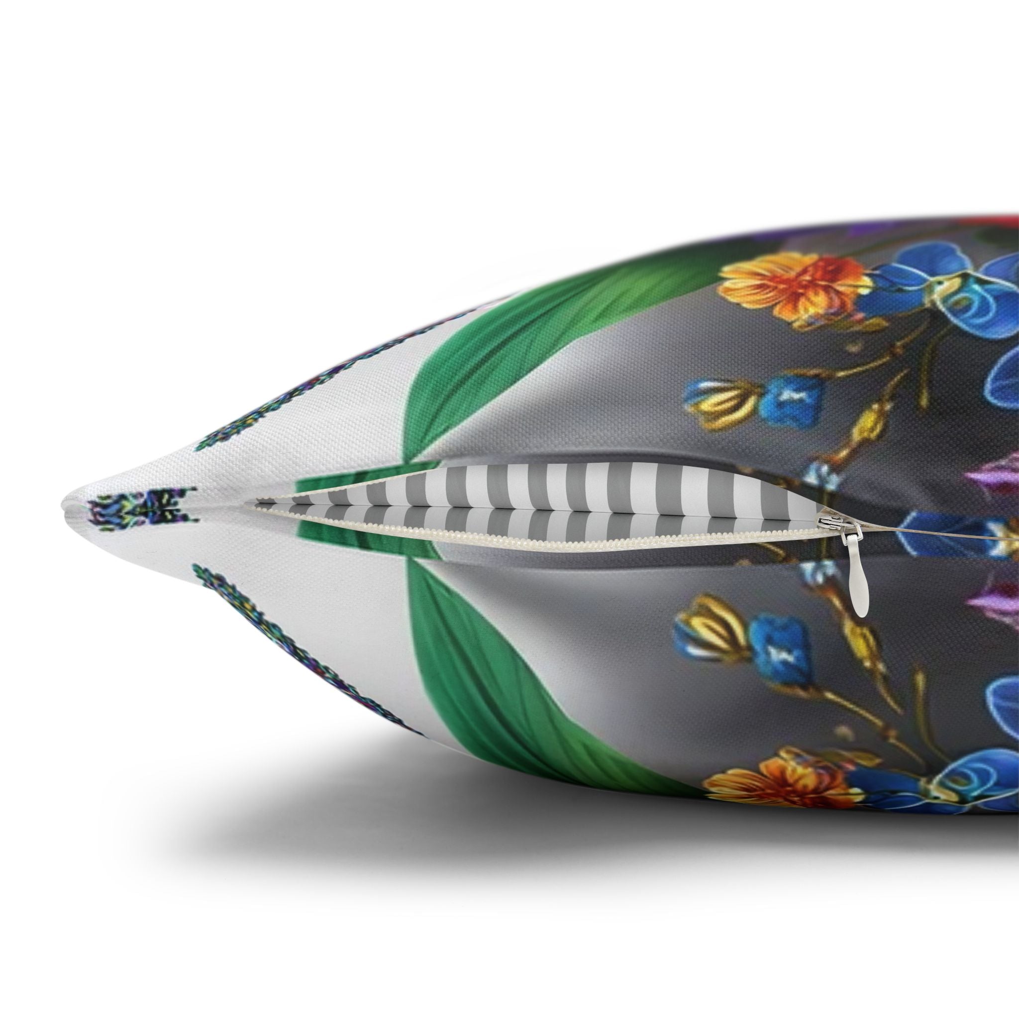 Colourful Bouquet (with diamonds) - Polyester Square Pillowcase