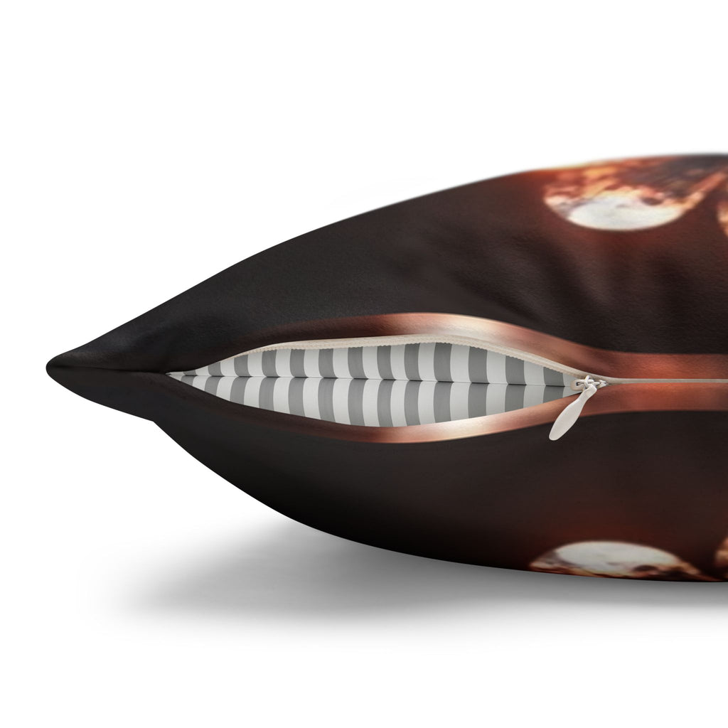 White, diamond flowers (in the evening) - Suede Square Pillowcase