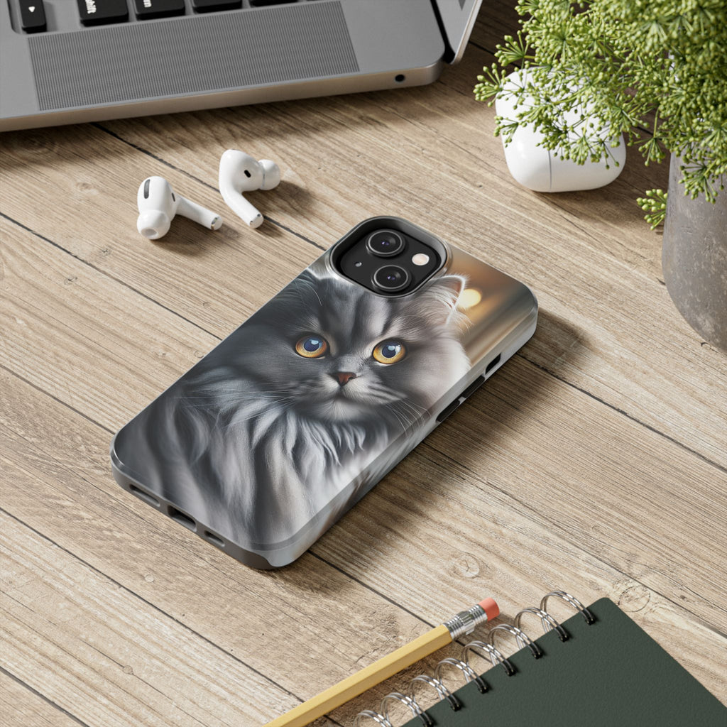 Grey cat - Tough Phone Case