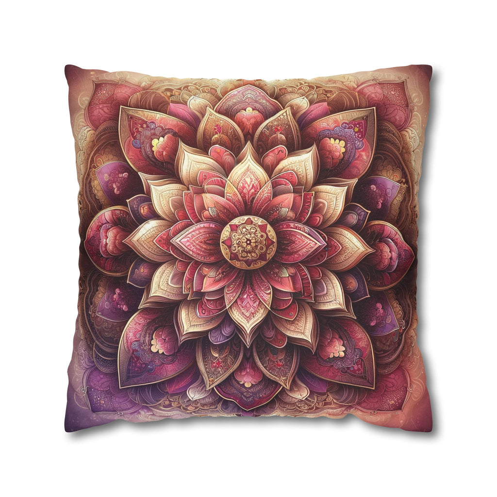 Mandala - Pink design - Spun Polyester Square Pillowcase