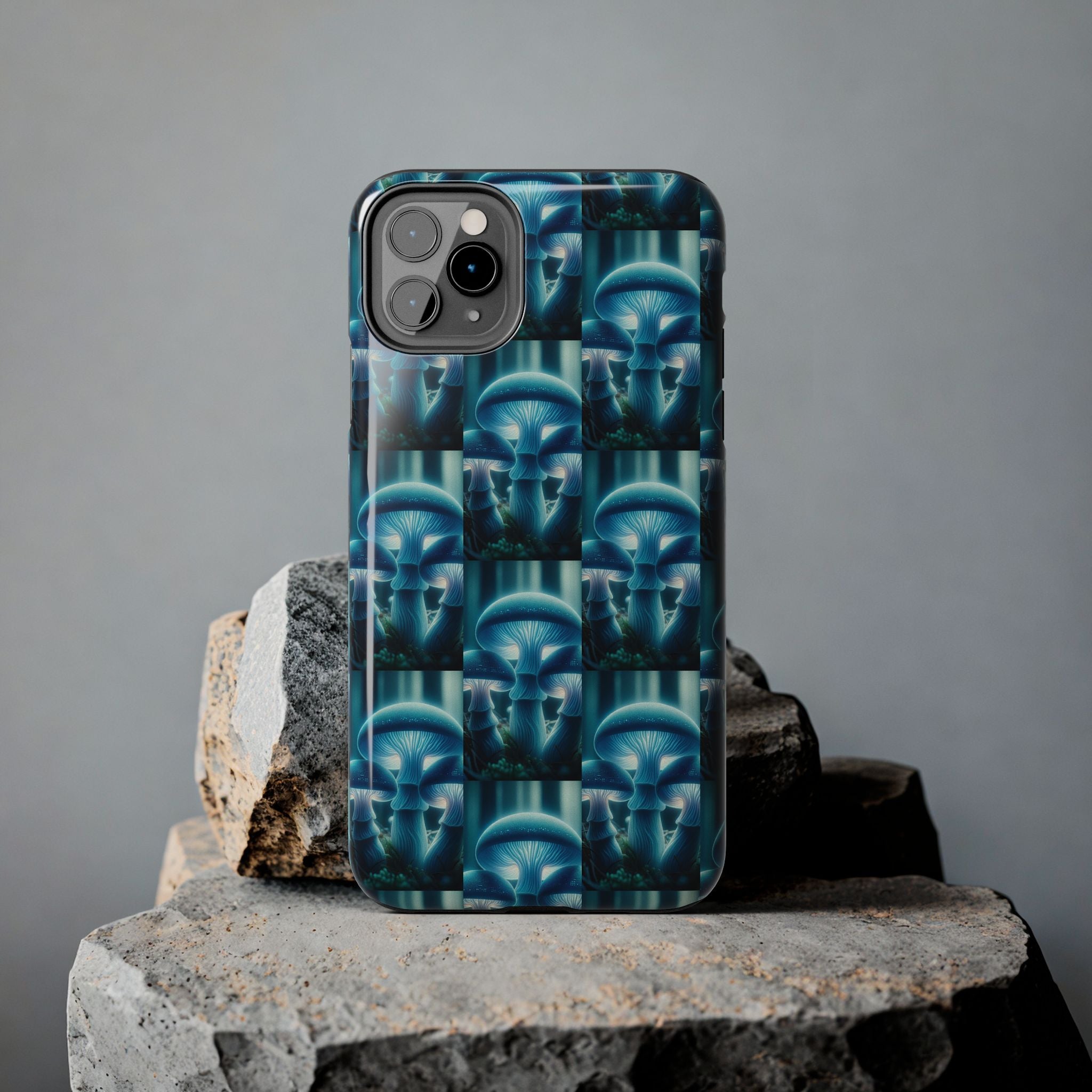 Blue Mushrooms - Tough Phone Case