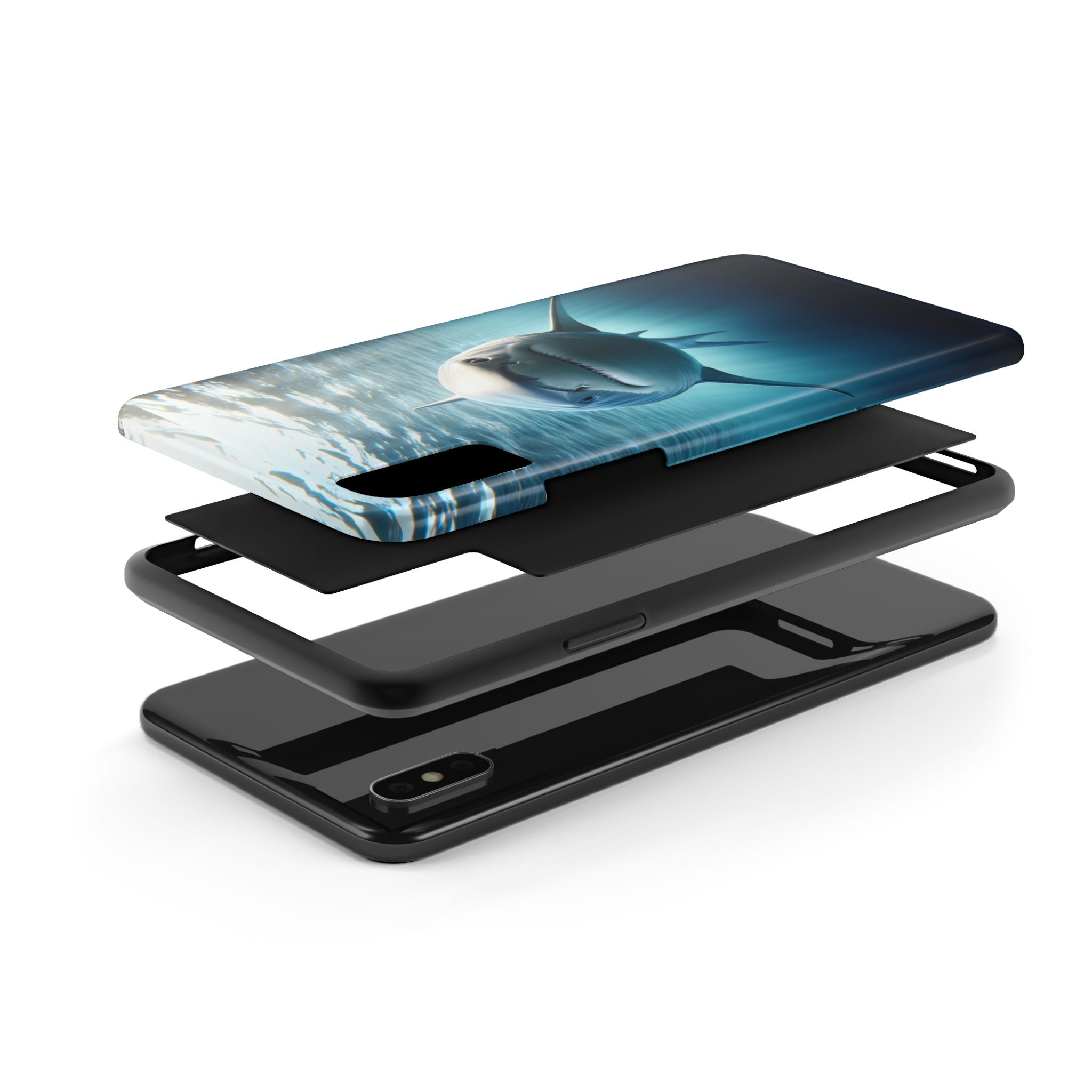 Curious shark - Tough Phone Case