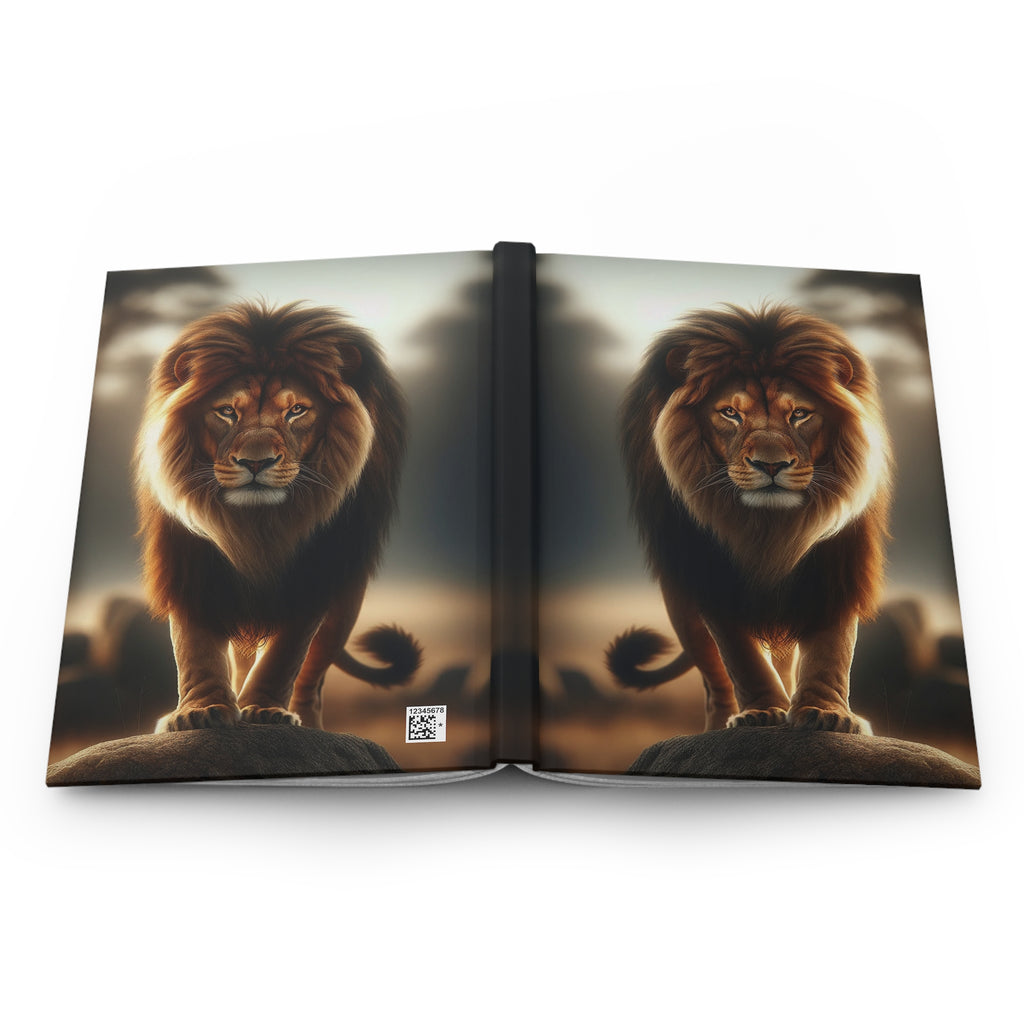 A curious Lion - Hardcover Notebook