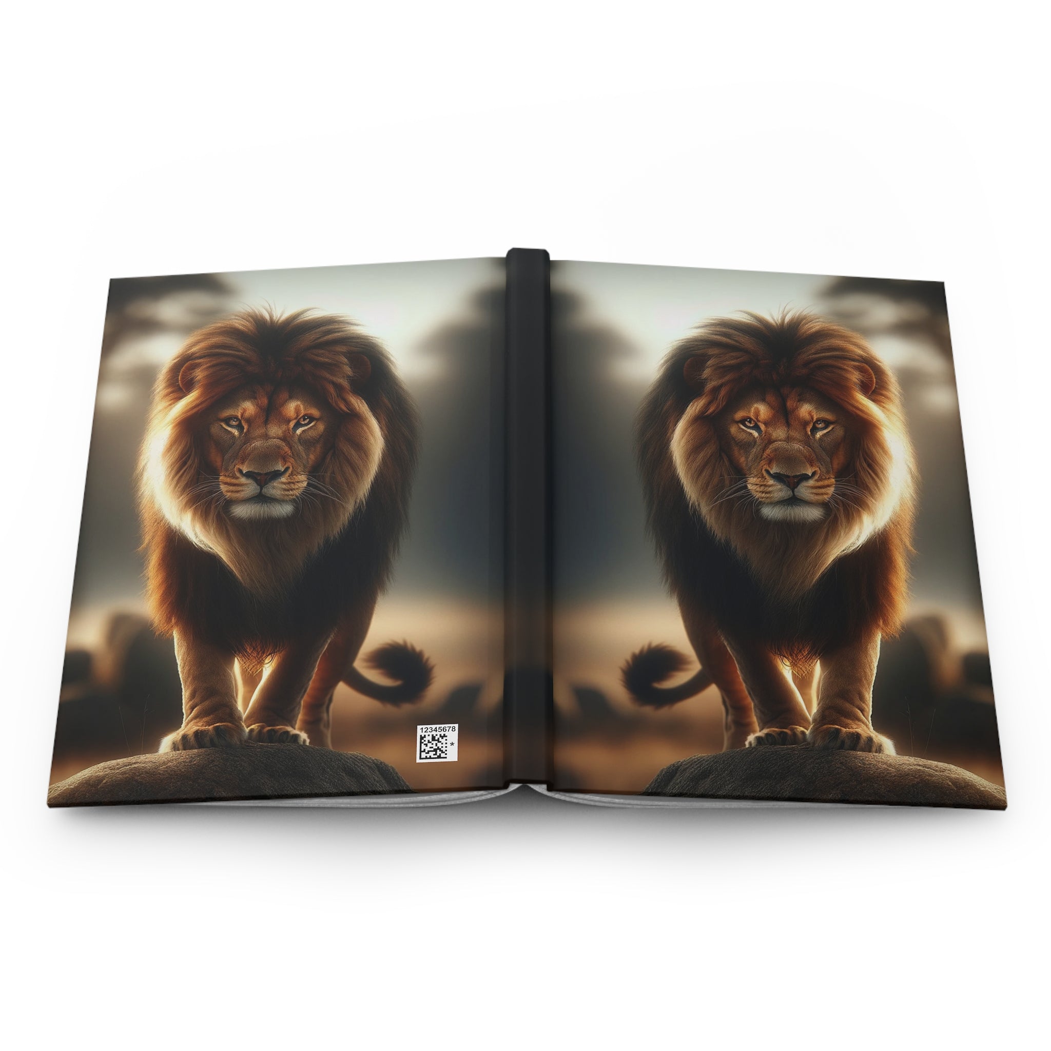 A curious Lion - Hardcover Notebook