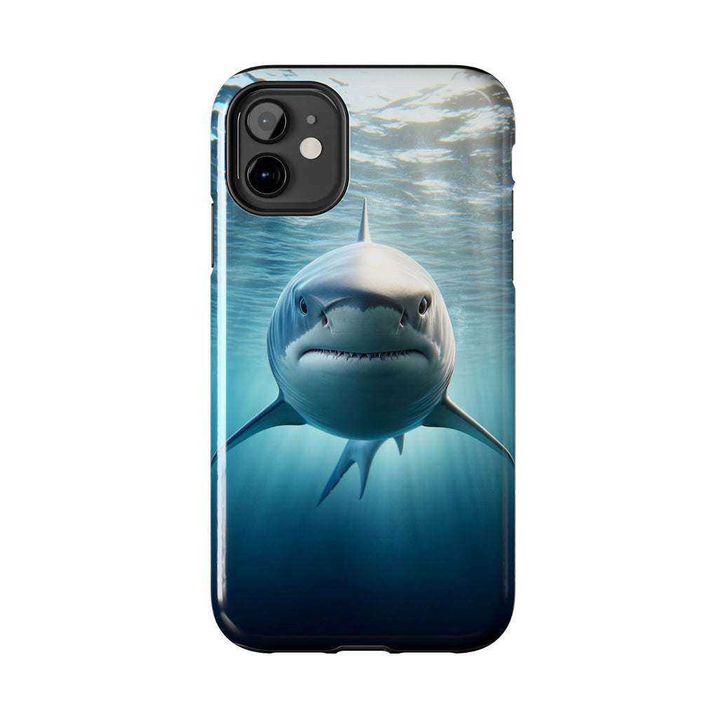 Curious shark - Tough Phone Case