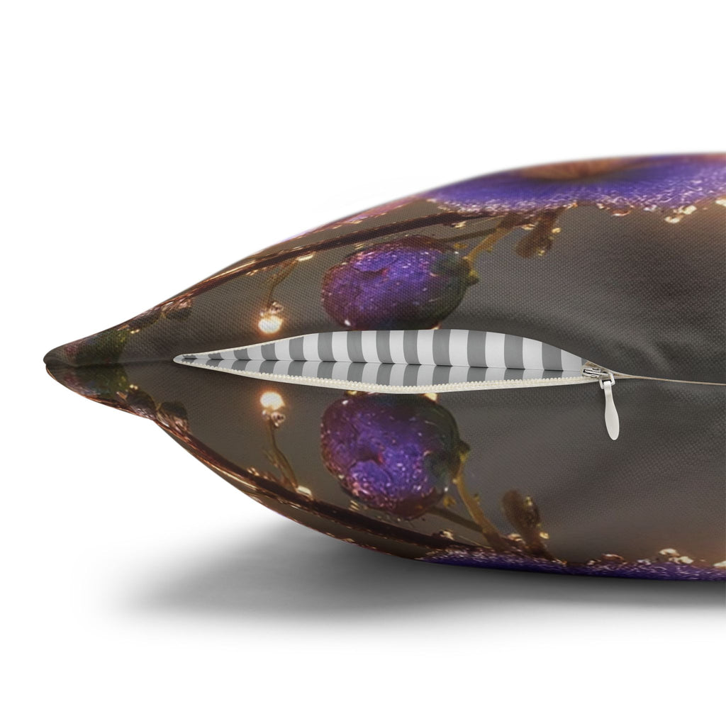 White-lavender flowers - Polyester Square Pillowcase