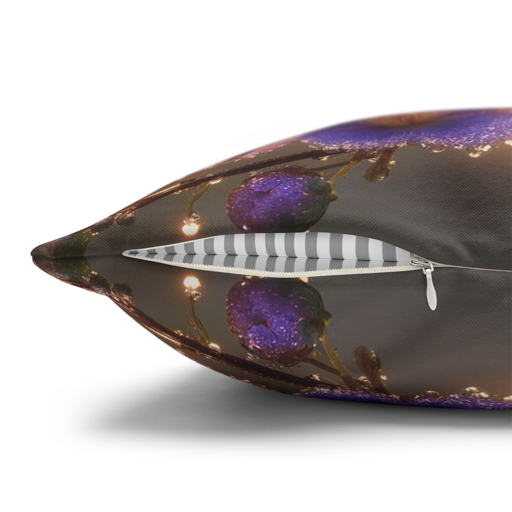 White-lavender flowers - Polyester Square Pillowcase