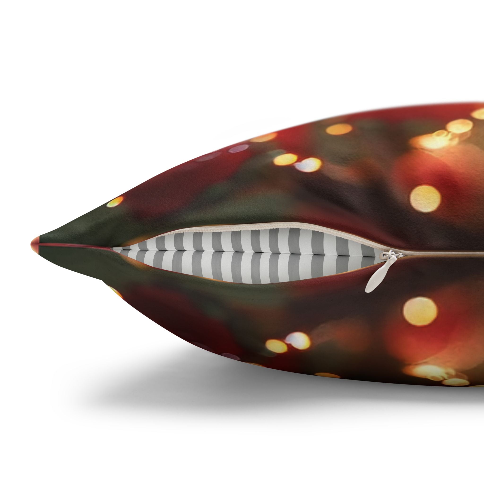 Red and white flowers - Suede Square Pillowcase