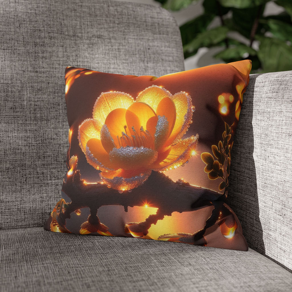 Big yellow flower  - Polyester Square Pillowcase