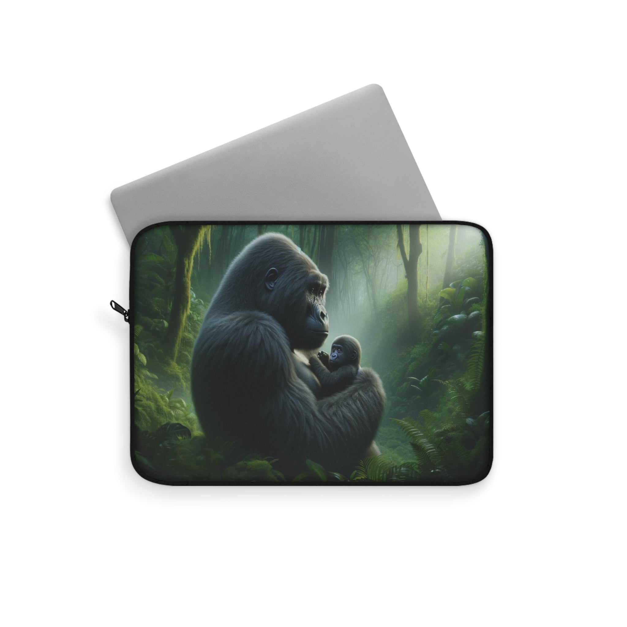 Gorilla mom and child - Laptop Sleeve