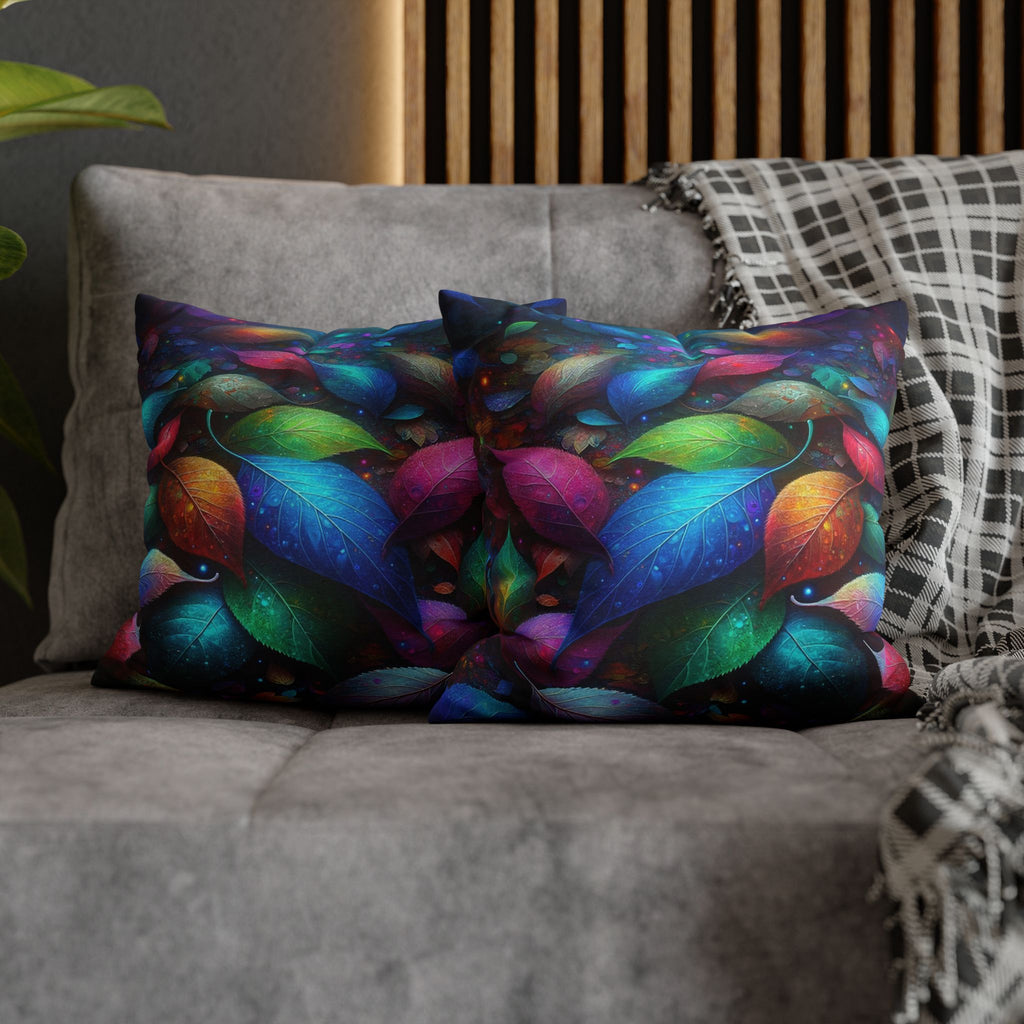 Magical, fantasy Leaves  - Polyester Square Pillowcase