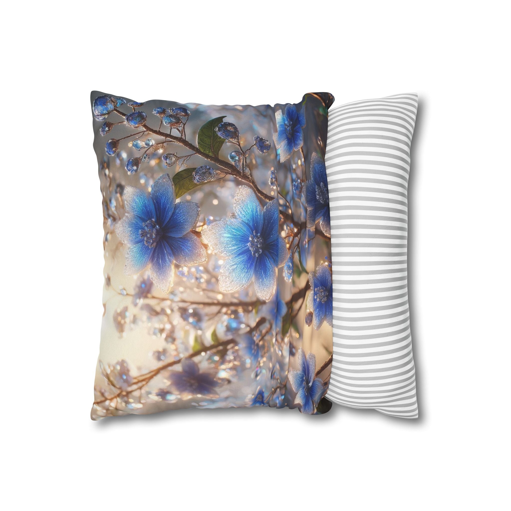 Blue flowers (in sunlight) - Suede Square Pillowcase