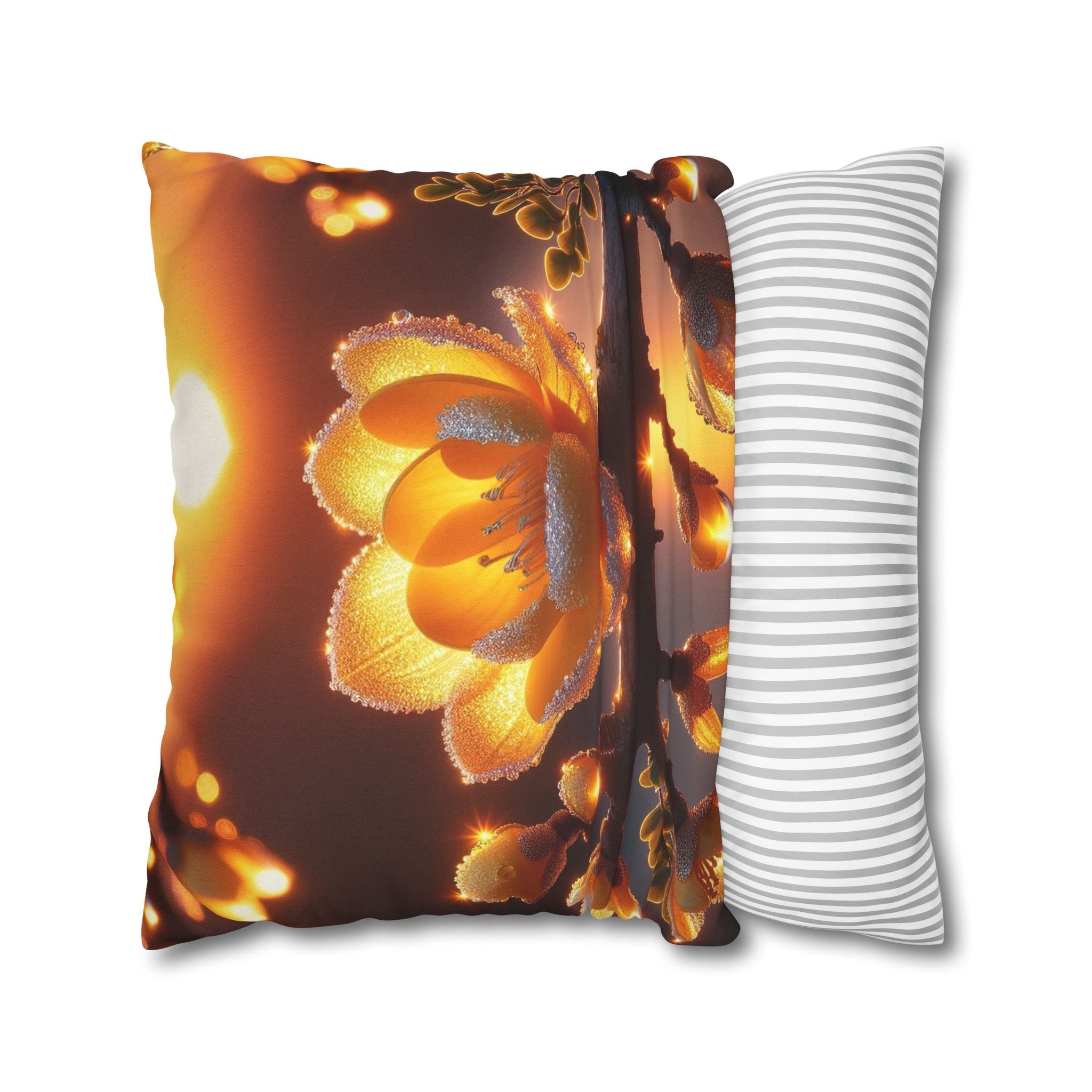 Big yellow flower  - Polyester Square Pillowcase