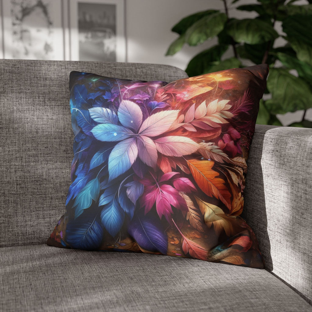 Magical leaves, pastel coloured - Suede Square Pillowcase