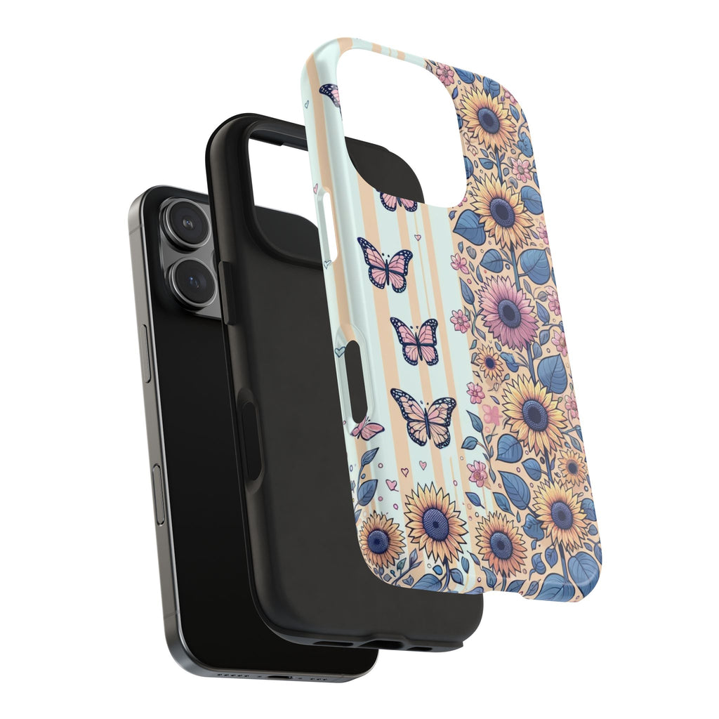 Butterflies and Sunflowers - Tough Phone Case
