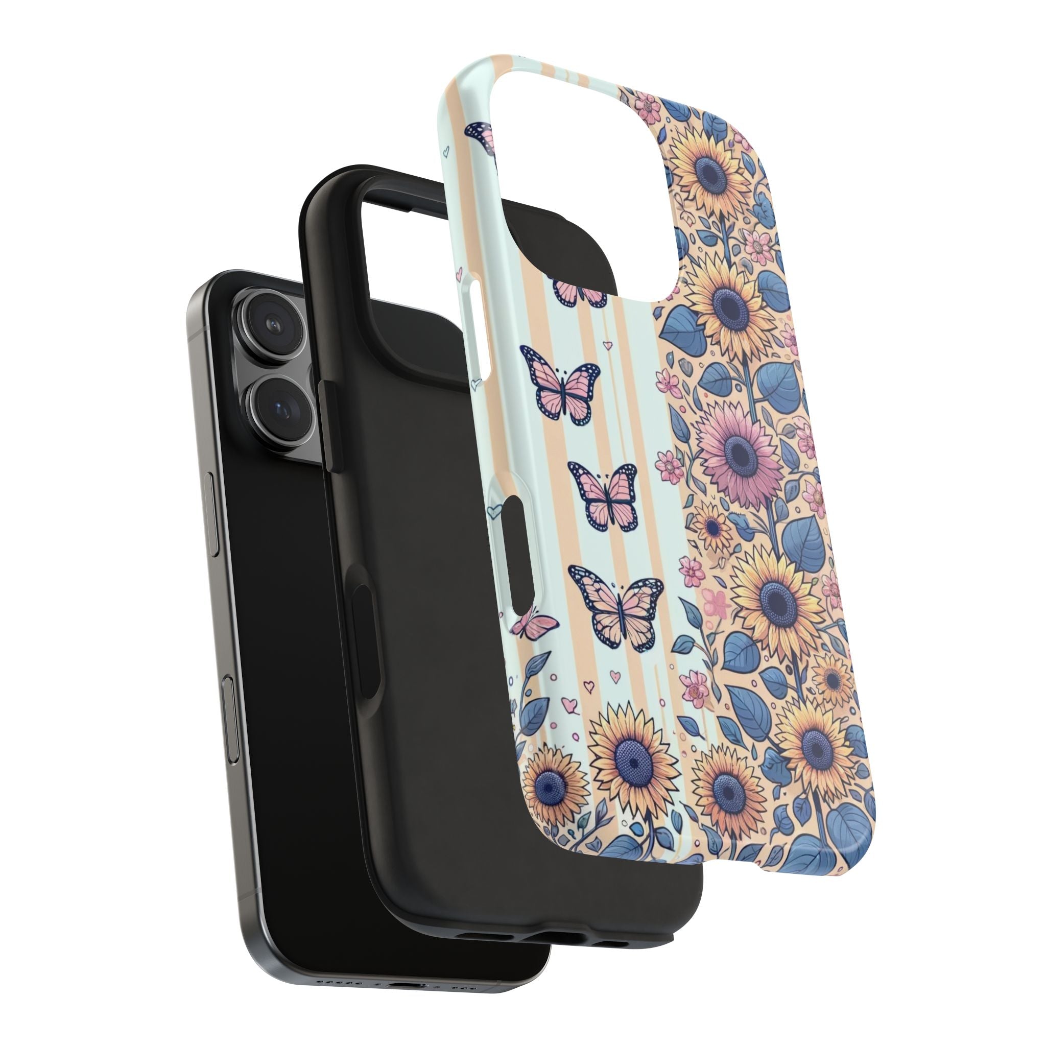 Butterflies and Sunflowers - Tough Phone Case