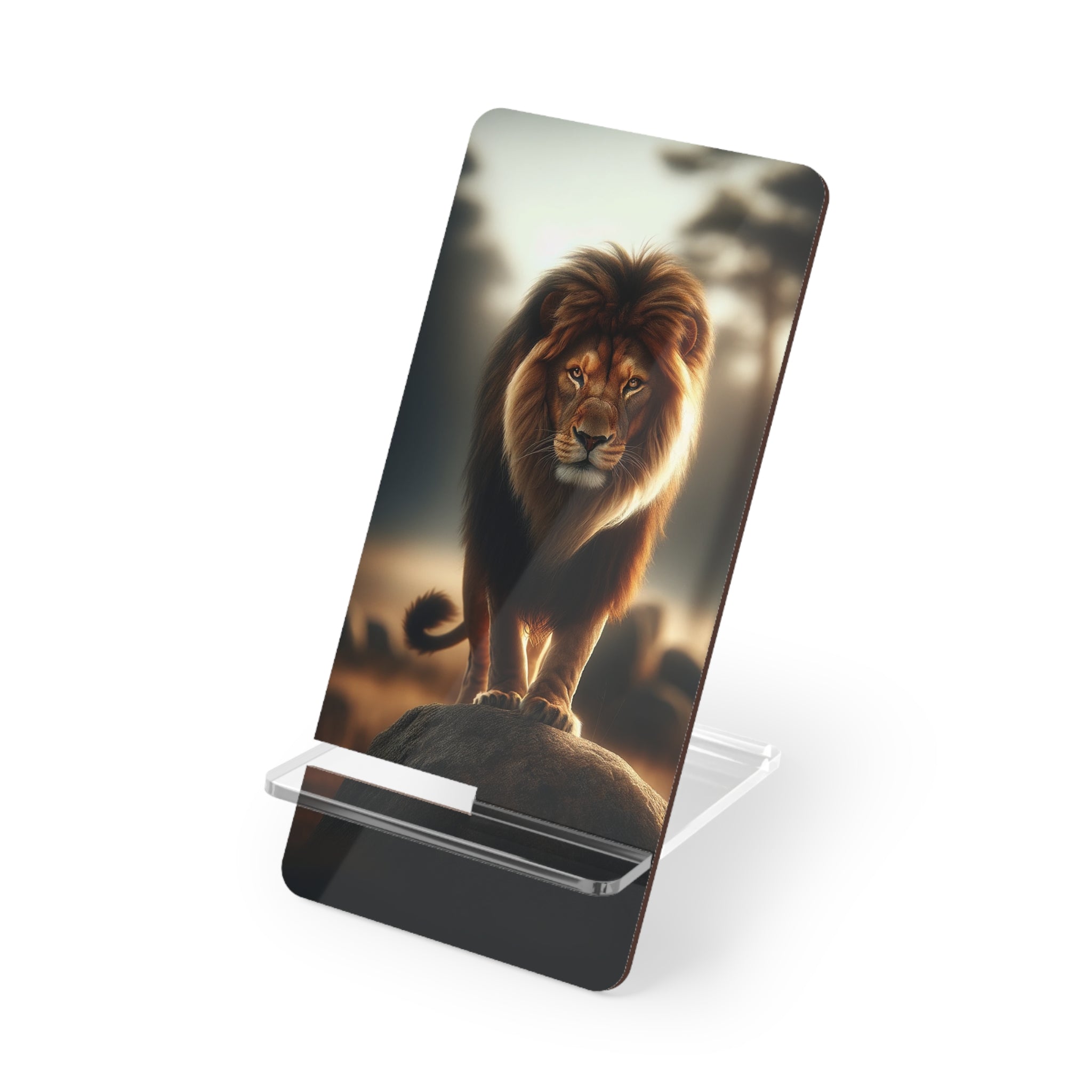 Lion standing on a rock - Smartphone Stand