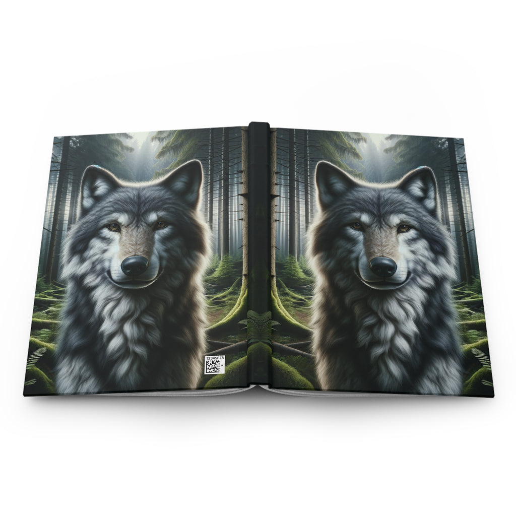 A curious wolf - Hardcover Notebook
