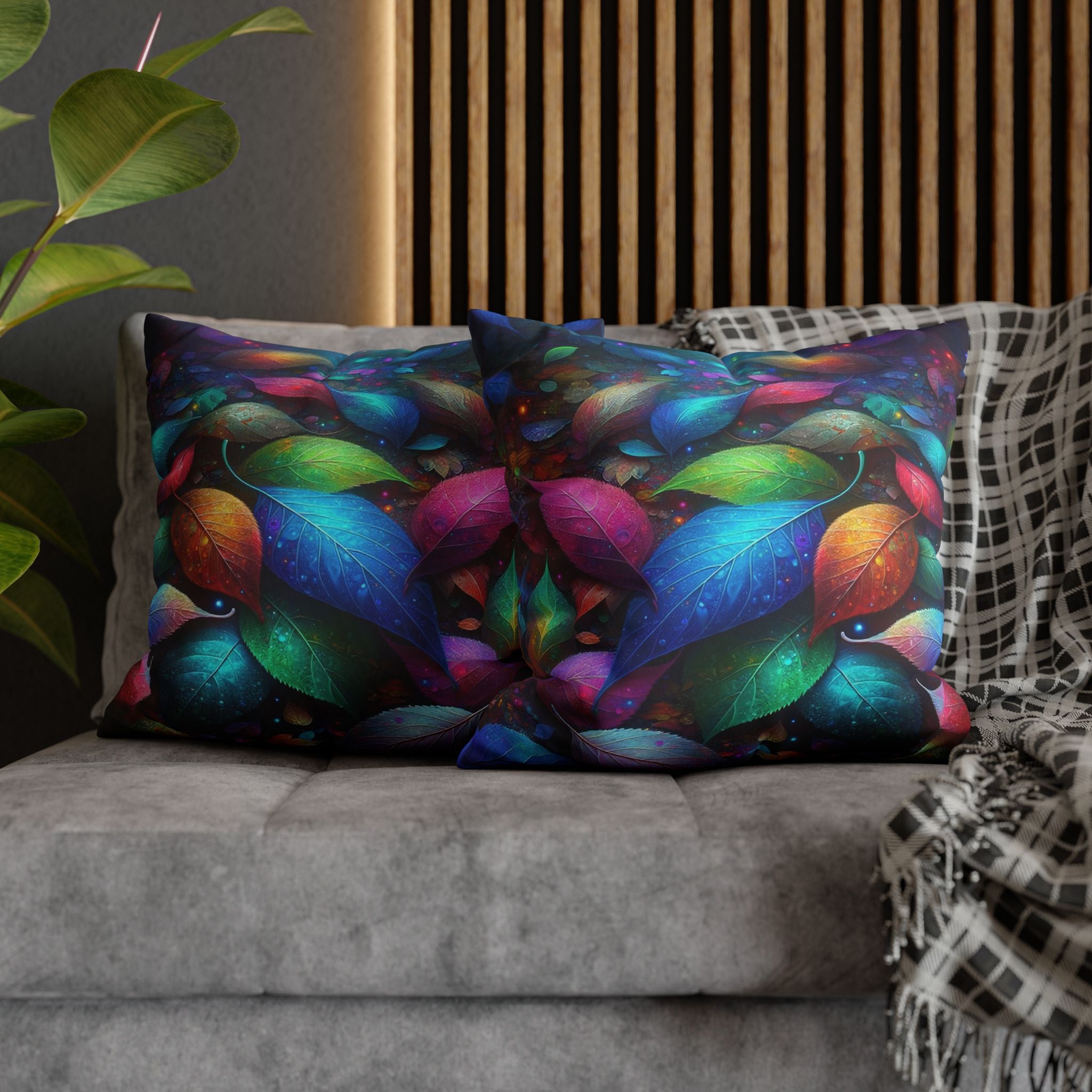 Magical, colourful leaves  - Suede Square Pillowcase
