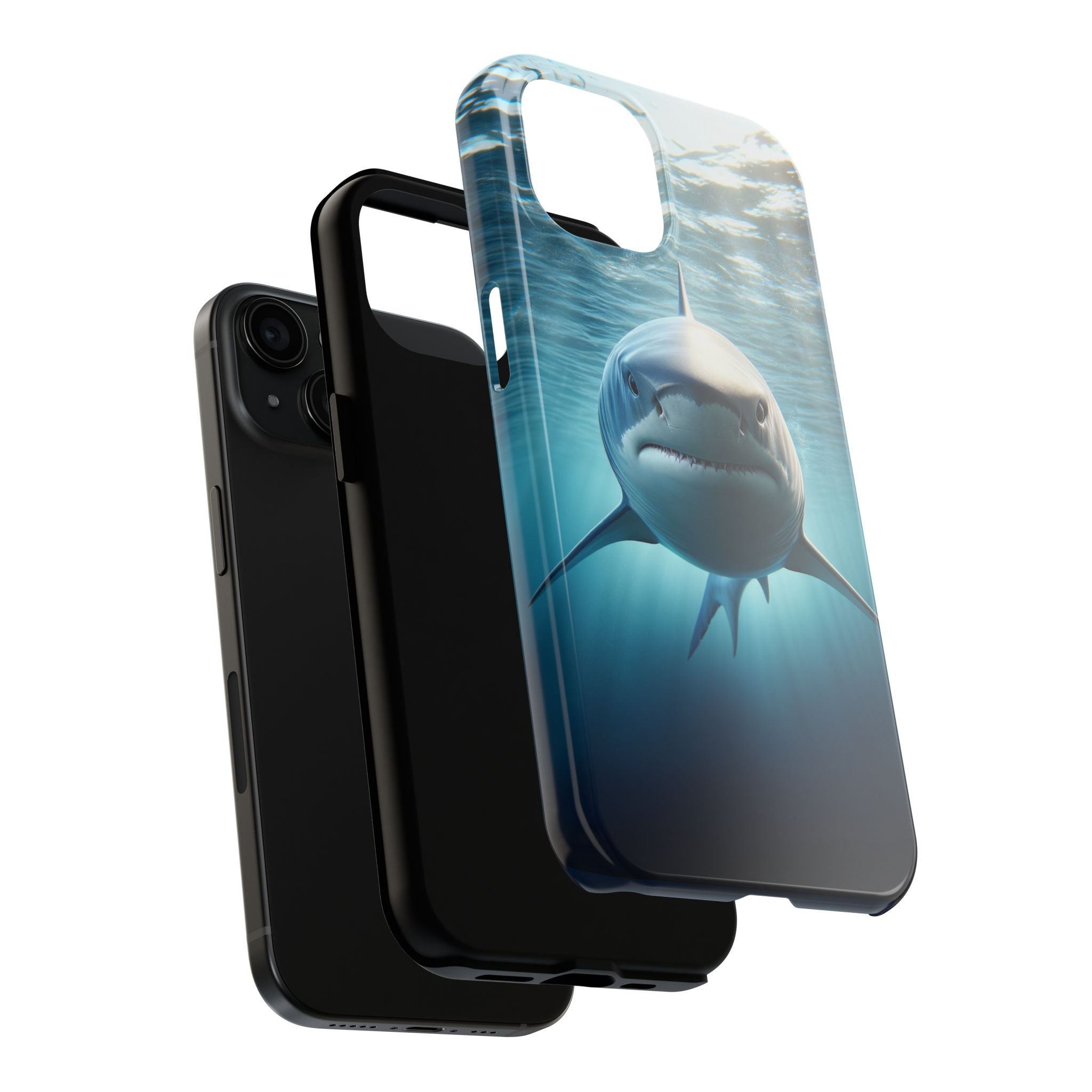 Curious shark - Tough Phone Case