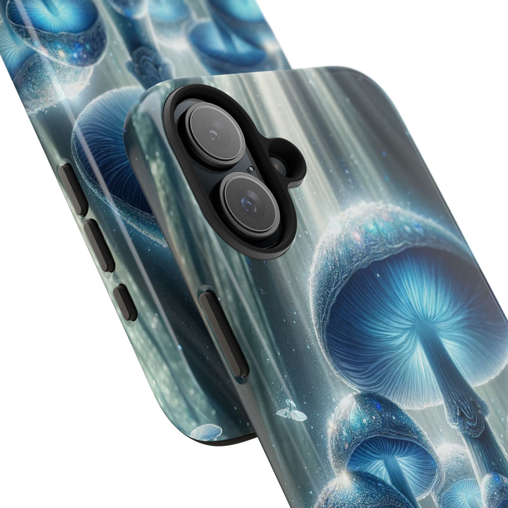 Light blue mushrooms - Tough Phone Case