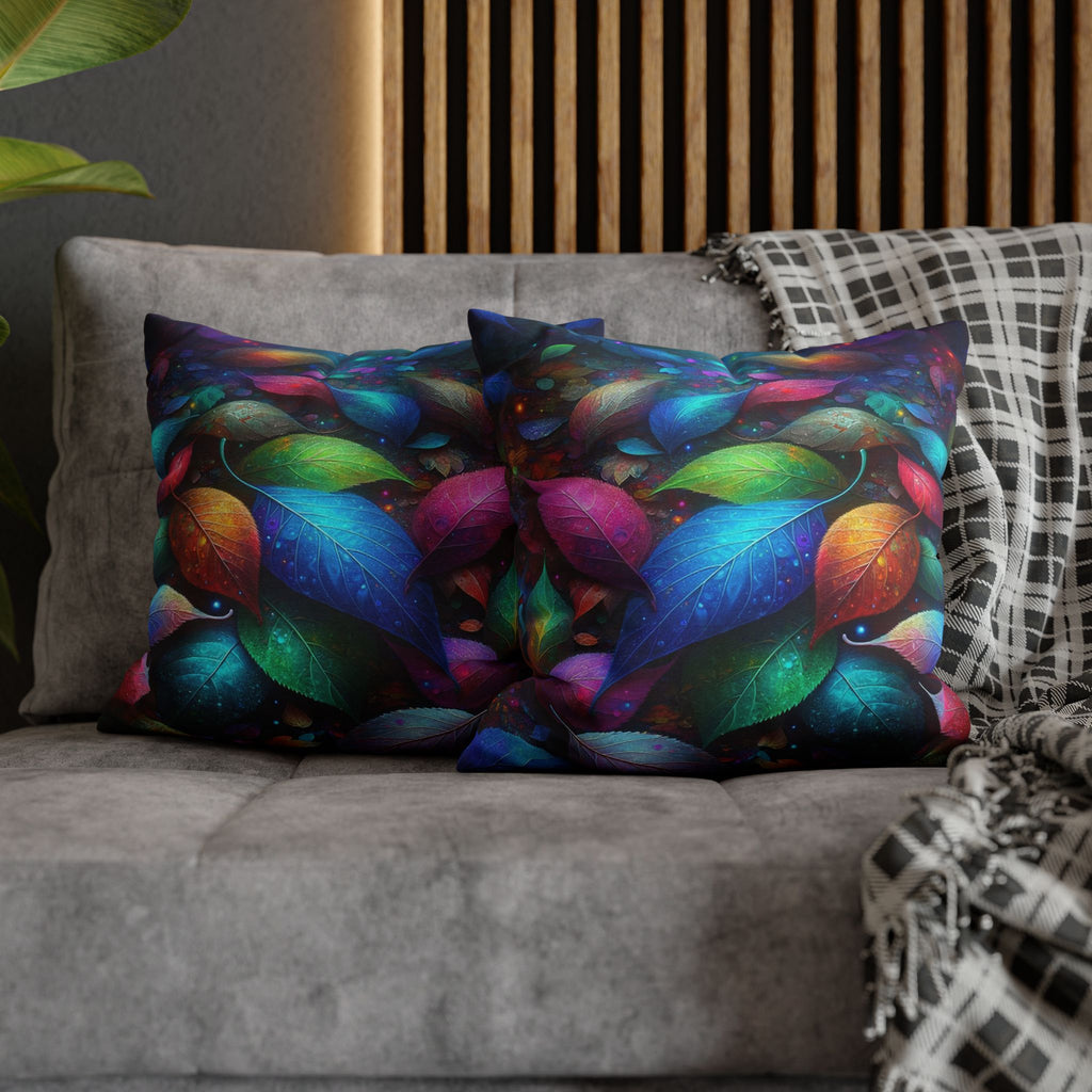 Magical, fantasy Leaves  - Polyester Square Pillowcase