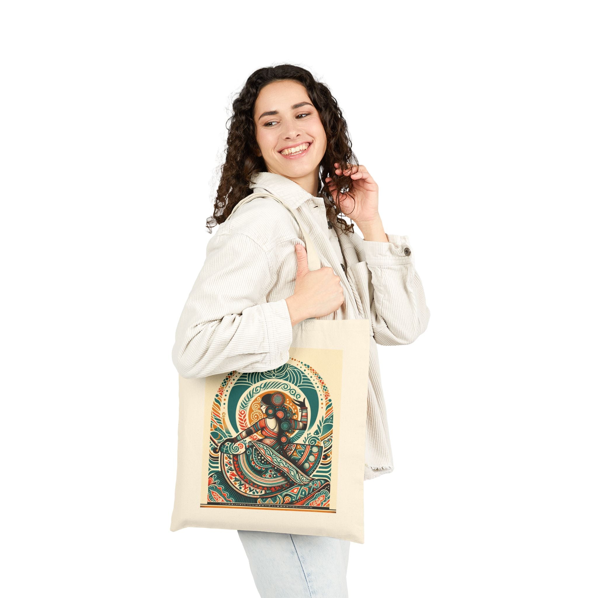 Bohemian Chakra Tote Bag - Cotton Canvas Tote Bag
