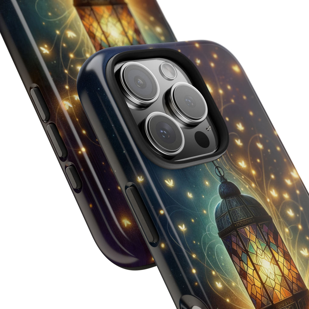 Fireflies around lamp - Tough Phone Case