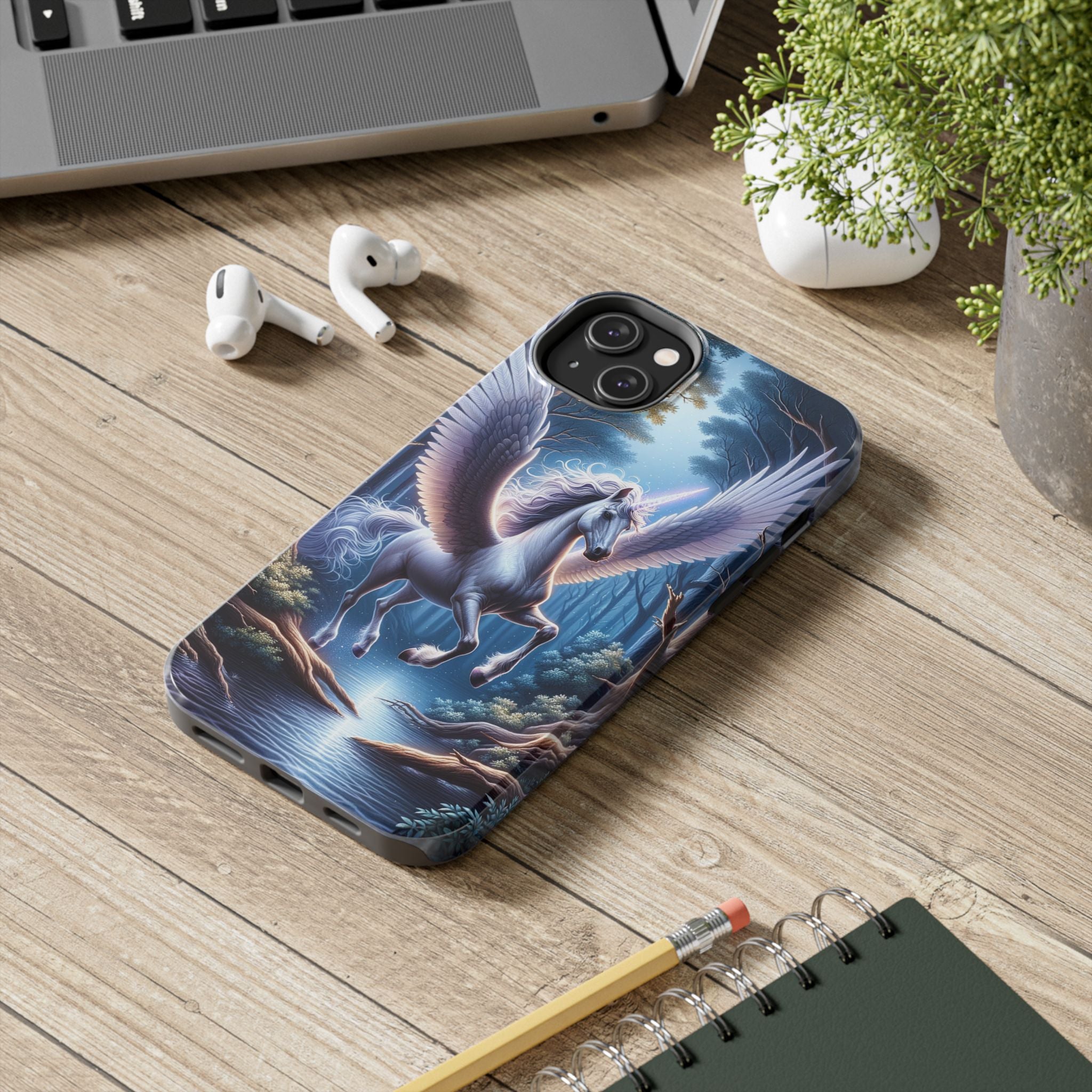 Phone Case - Unicorn Landing in Magical Forest