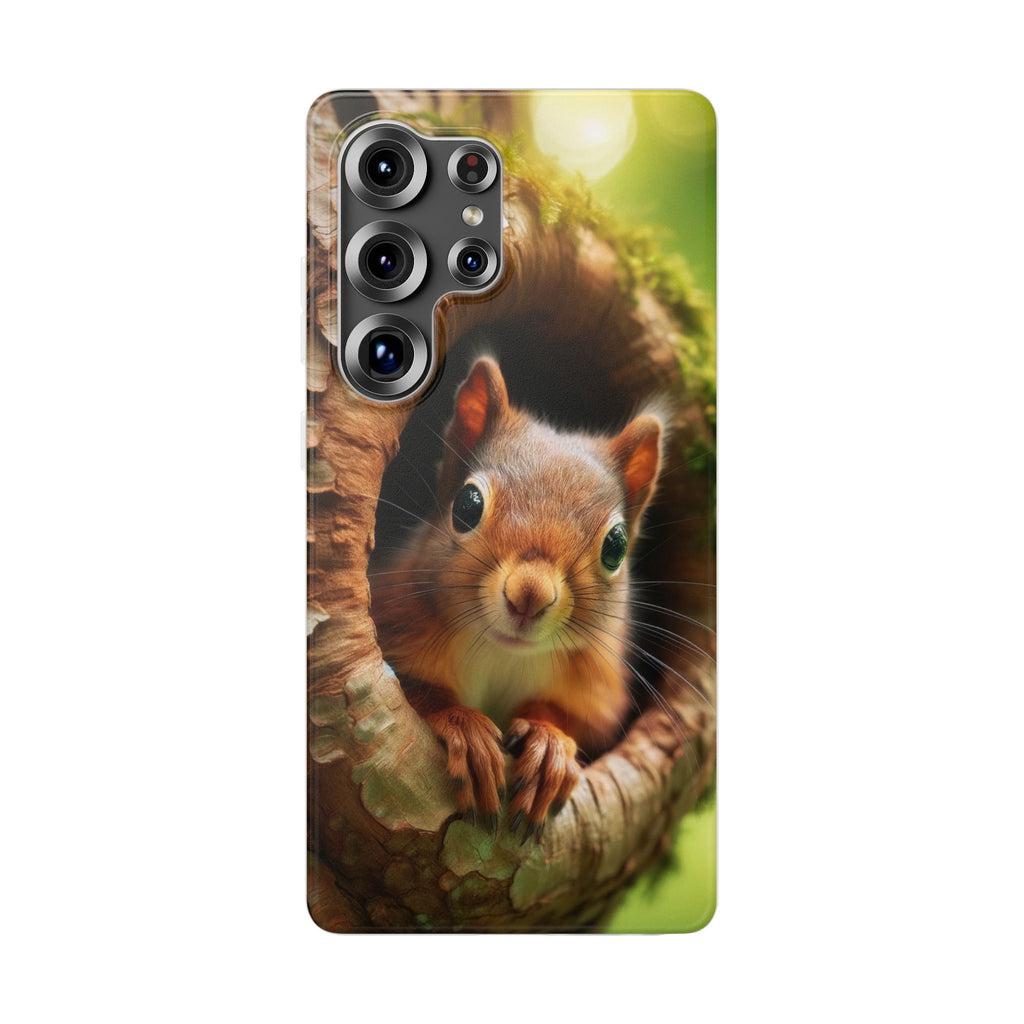 Squirrel in a treehole - Flexi Case (Samsung only)