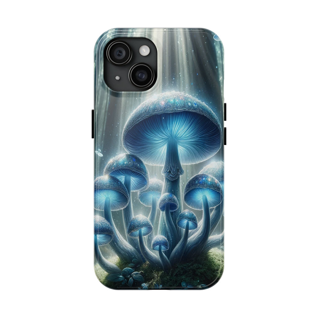 Light blue mushrooms - Tough Phone Case